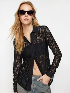 Trendyol Floral Opaque Printed Casual Shirt