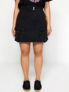Trendyol Pure Cotton Straight Mini Skirt