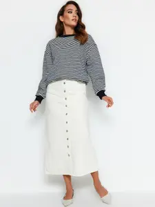 Trendyol Pure Cotton Straight Skirts