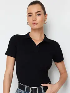 Trendyol Shirt Collar Fitted Top