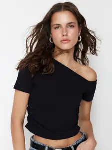 Trendyol One Shoulder Cotton Crop Top