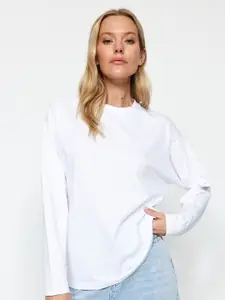 Trendyol Round Neck Long Sleeves Cotton T-shirt