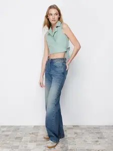 Trendyol Shirt Style Crop Top