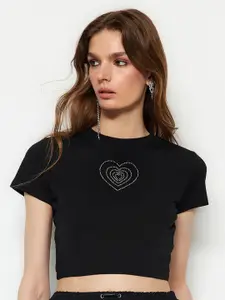 Trendyol Embellished Round Neck T-shirt