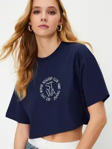 Trendyol Women Typography Pockets T-shirt