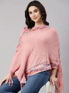 SHOWOFF Women Chevron Poncho