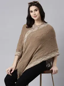 SHOWOFF Women Chevron Poncho