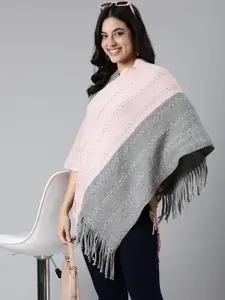 SHOWOFF Women Colourblocked Poncho