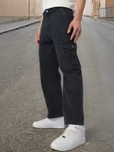 Urbano Fashion Men Loose Fit Pure Cotton Cargo Jeans