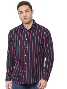 Celio Opaque Striped Cotton Casual Shirt