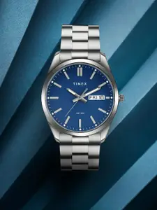 Timex Men Brass Dial & Stainless Steel Bracelet Style Straps Analogue Watch- TWTG10419