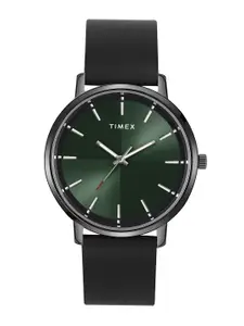 Timex Men Brass Dial & Leather Straps Analogue Watch- TW0TG8020