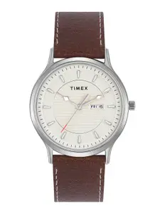 Timex Men Leather Straps Analogue Watch TWTG10505