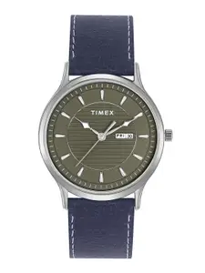 Timex Men Leather Straps Analogue Watch TWTG10504