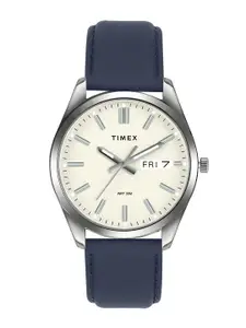 Timex Men Brass Dial & Leather Straps Analogue Watch- TWTG10416