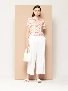 her by invictus Cotton Floral Print Casual Shirt