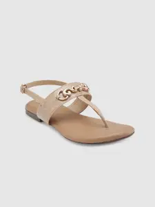 Sole To Soul Embellished T-Strap Flats