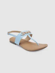 Sole To Soul Embellished T-Strap Flats