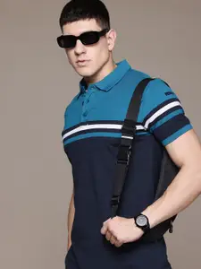 The Roadster Lifestyle Co. Striped Polo Collar T-shirt