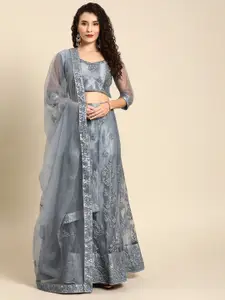HRITIKA Embroidered Semi-Stitched Lehenga & Blouse With Dupatta