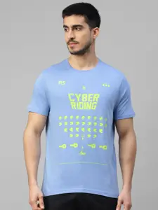 Royal Enfield Round Neck Short Sleeves Typography Printed T-shirt