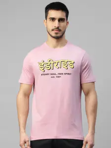 Royal Enfield Round Neck Short Sleeves Typography Printed T-shirt