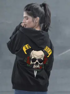 PRONK Graphic Printed Hooded Cotton Pullover Sweatshirt