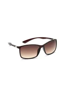 IRUS by IDEE Men Rectangle Sunglasses with UV Protected Lens IRS1059C2SG
