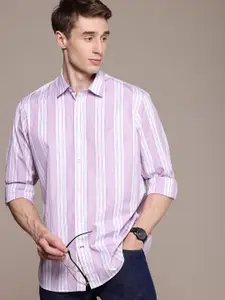 Nautica Pure Cotton Classic Opaque Striped Casual Shirt