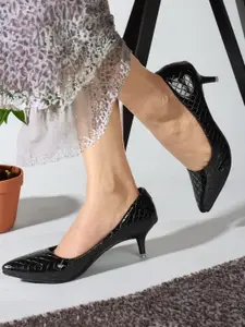 Carlton London Textured Kitten Heeled Pumps