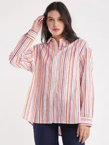 FableStreet Women Opaque Striped Formal Shirt