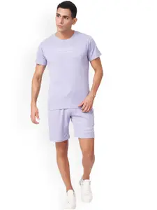 ZU Printed Pure Cotton T-Shirt & Shorts Co-Ords