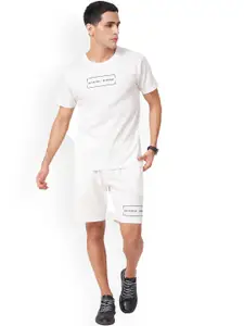 ZU Printed Pure Cotton Tshirt & Shorts Co-Ords