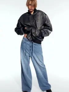 H&M Women Cotton 90s Baggy Regular Jeans