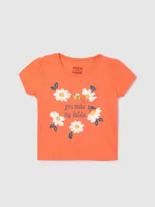 max Girls Floral Printed T-shirt