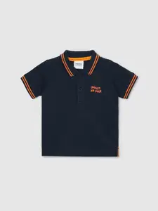 max Boys Polo Collar Applique T-shirt