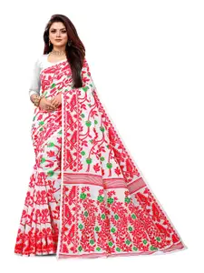 ANISSA SAREE Floral Woven Design Jamdani Saree