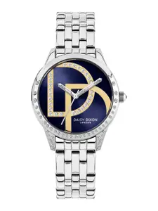 Daisy Dixon Women Printed Dial & Stainless Steel Bracelet Style Straps Analogue Watch DD105SM