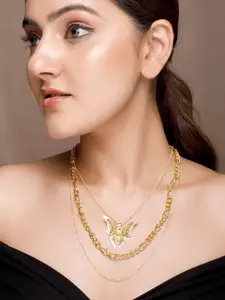 TOKYO TALKIES X rubans FASHION ACCESSORIES Brass Gold-Plated Layered Necklace
