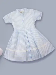 INCLUD Striped Fit & Flare Dress