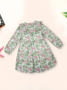 INCLUD Floral Print Fit & Flare Dress