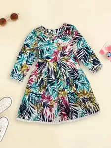 INCLUD Tropical Print Fit & Flare Dress