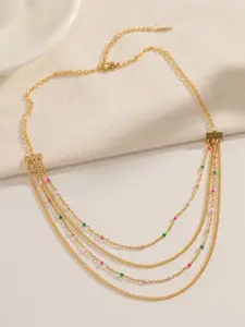 Inaya 18kt Gold Plated Stainless Steel Layered Necklace