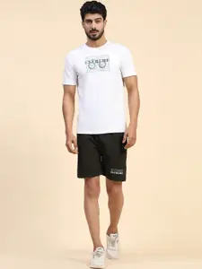 DANZA-SON Printed Round Neck T-Shirt With Shorts