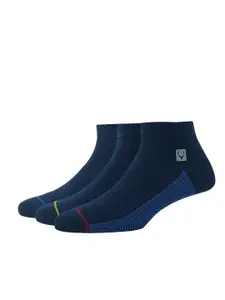Allen Solly Men Pack Of 3 Patterned Cotton Ankle-Length Socks