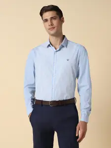 Allen Solly Striped Printed Spread Collar Full Sleeves Slim Fit Cotton Formal Shirt