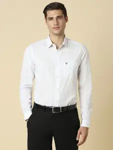 Allen Solly Striped Spread Collar Curved Cotton Slim Fit Formal Shirt
