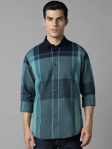 Louis Philippe Jeans Men Slim Fit Tartan Checks Opaque Checked Casual Shirt