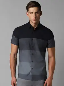 Louis Philippe Sport Men Slim Fit Horizontal Stripes Opaque Casual Shirt