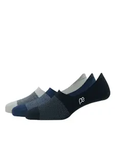 Peter England Men Pack Of 3 Patterned Shoe Liners Socks
